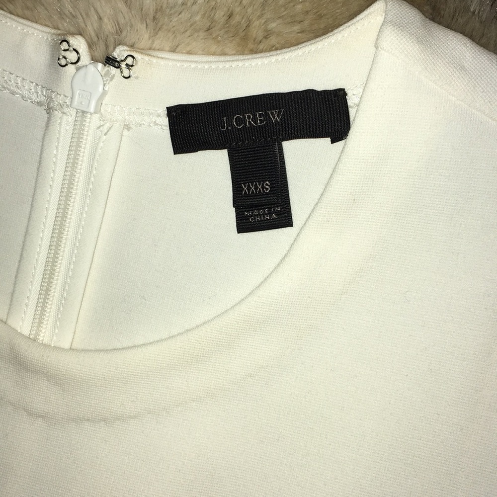 J.Crew ivory top with ombre fringe hem XXXS/XXS - Picture 2 of 4